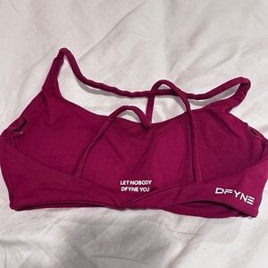 Dfyne Sports Bra, Size S, Color Berry